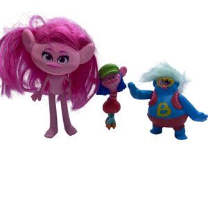 DreamWorks Trolls Action Figure Set Popstar Poppy Biggie Mr. Dinkles Cooper